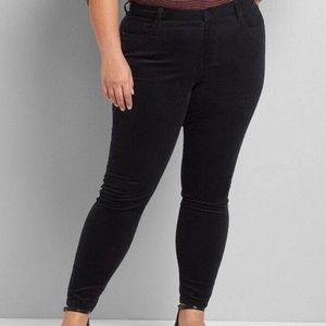 Lane Bryant corduroy black skinny